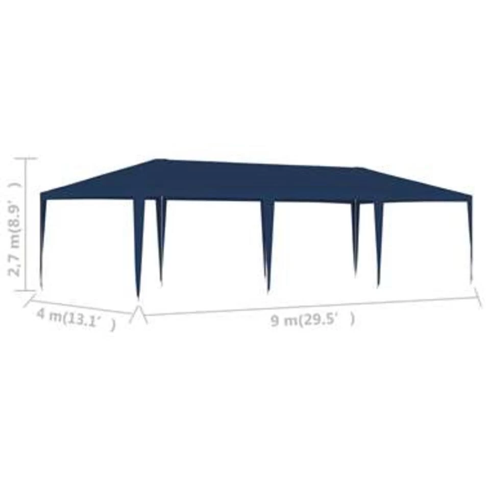 VidaXL Partytent 4x9 M Blauw - Afbeelding 4
