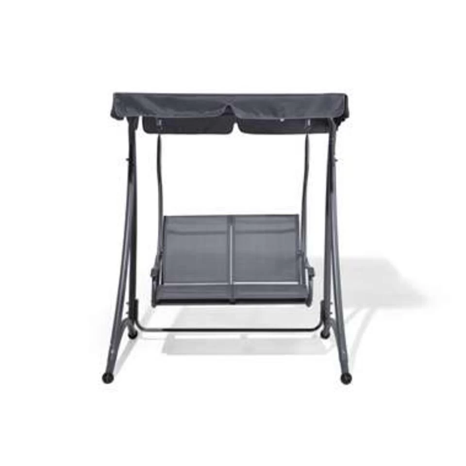 Beliani Schommelbank TESERO - Grijs Staal - Afbeelding 3