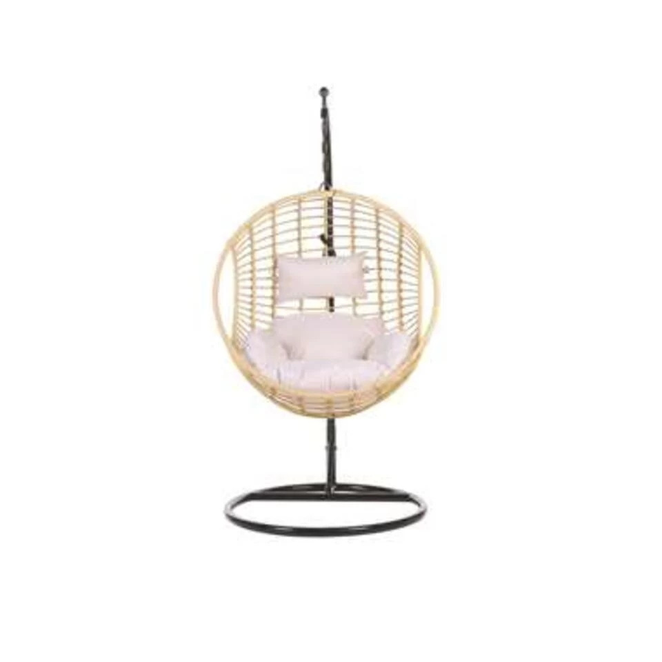 Beliani Hangstoel ASPIO - Beige Pe Rotan - Afbeelding 3