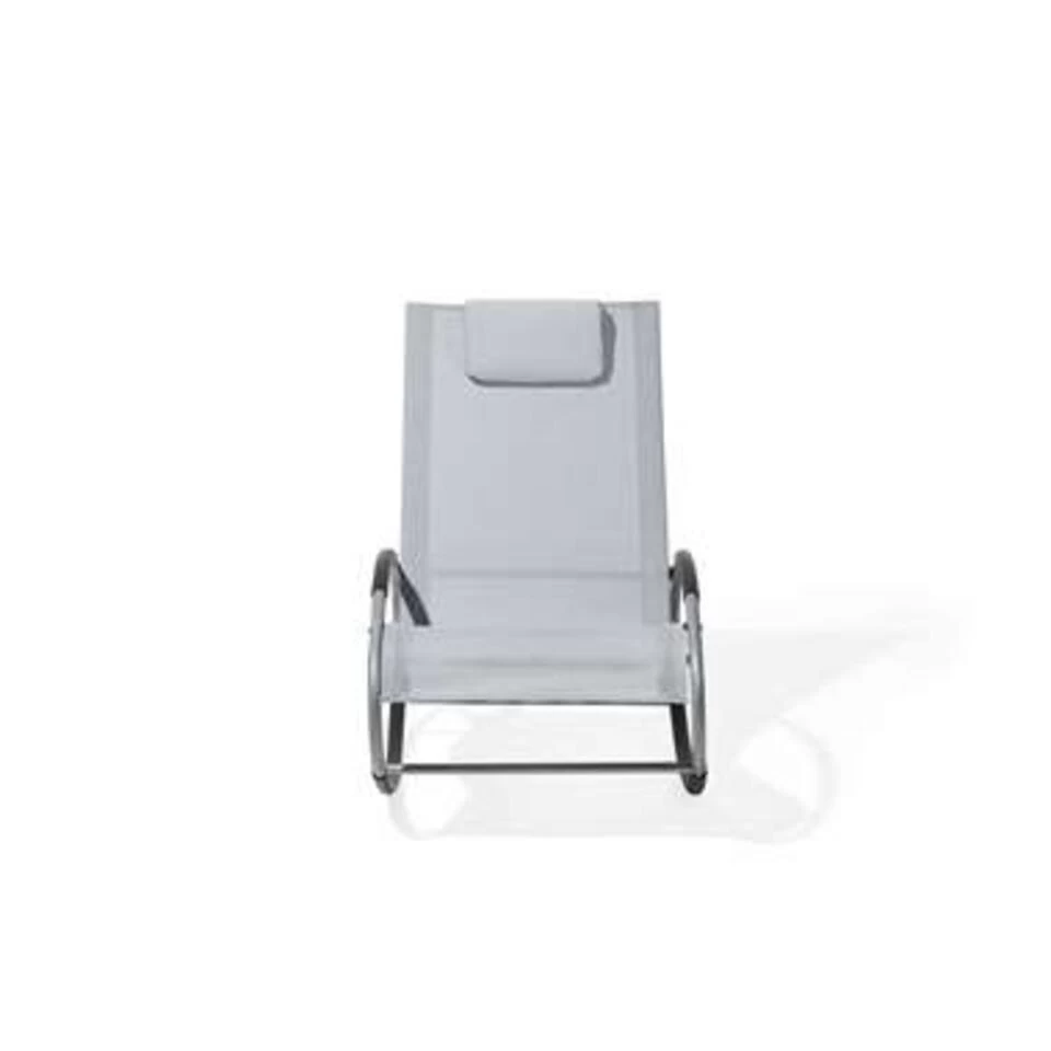 Beliani Tuinligstoel CAMPO - Grijs Polyester, Pvc - Afbeelding 3