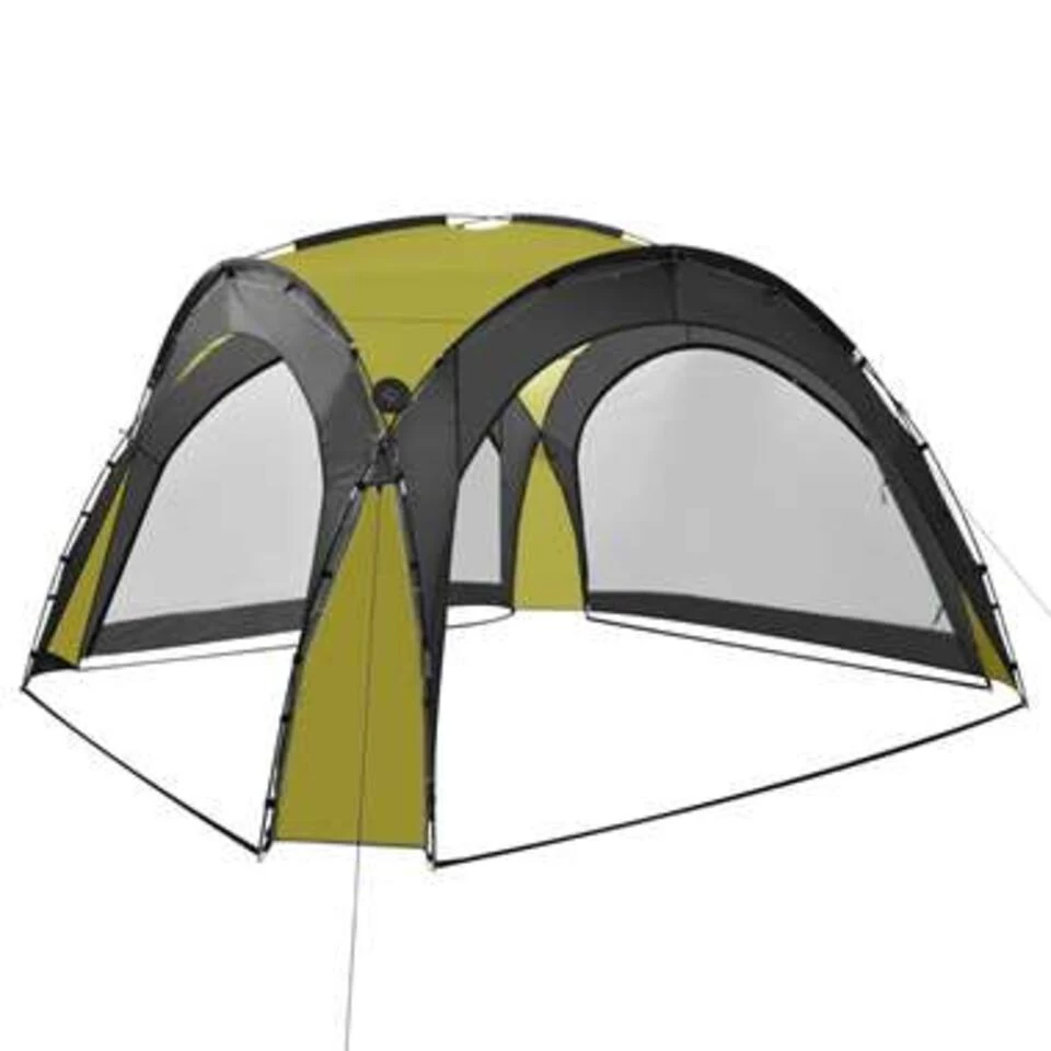 VidaXL Partytent Met LED En 4 Zijwanden 3,6x3,6x2,3 M Groen - Afbeelding 2