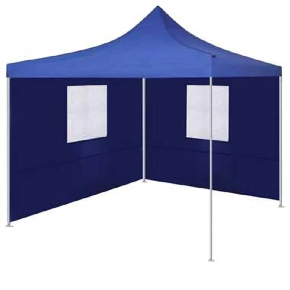 VidaXL Vouwtent Met 2 Wanden 3x3 M Blauw