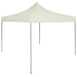 VidaXL Partytent Professioneel Inklapbaar 2x2 M Staal Crème