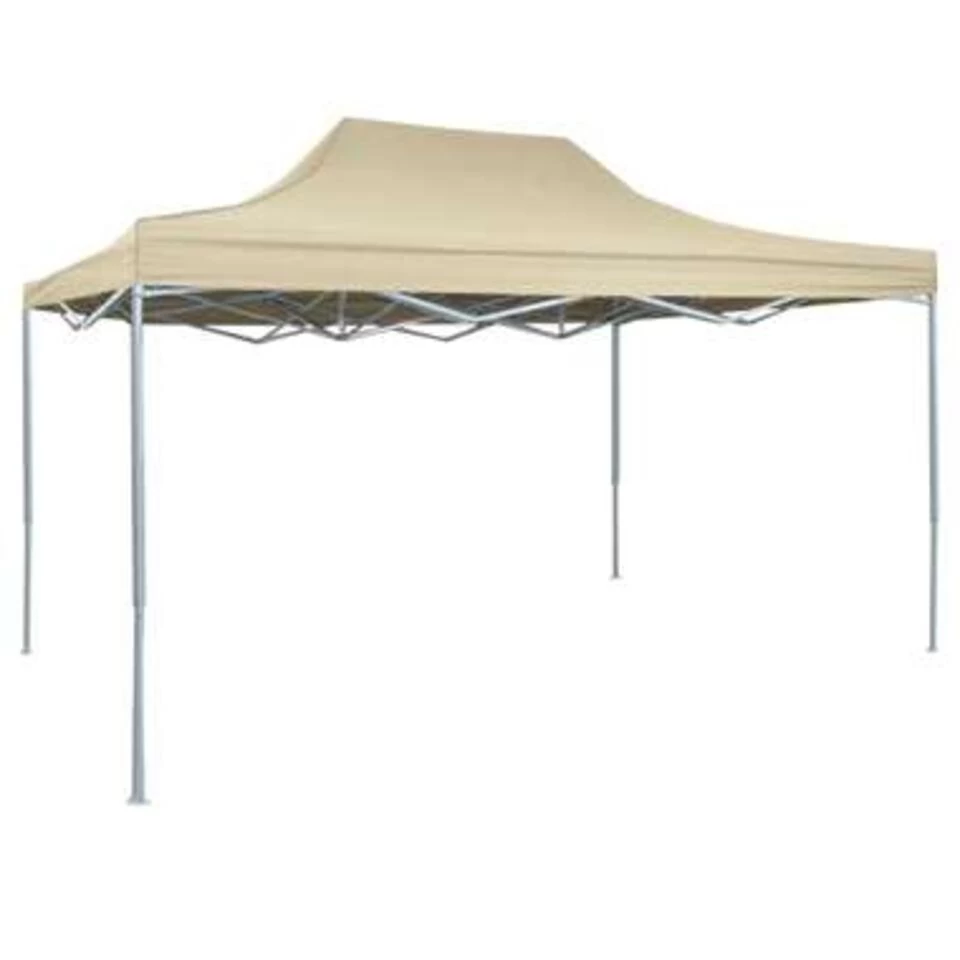 VidaXL Partytent Inklapbaar 3x4 M Staal Crème
