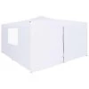 VidaXL Prieel Inklapbaar Met 4 Zijwanden 5x5 M Wit