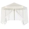 VidaXL Partytent Pop-up Zeshoekig Met 6 Zijwanden 3,6x3,1 M Crèmewit