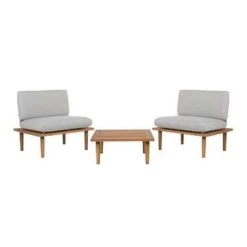 Beliani FRASCATI Loungeset - Acaciahout - Grijs