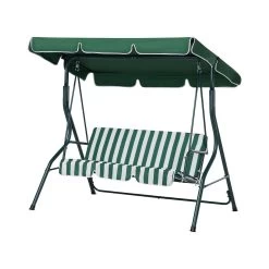 Beliani Schommelbank CHAPLIN - Groen Staal