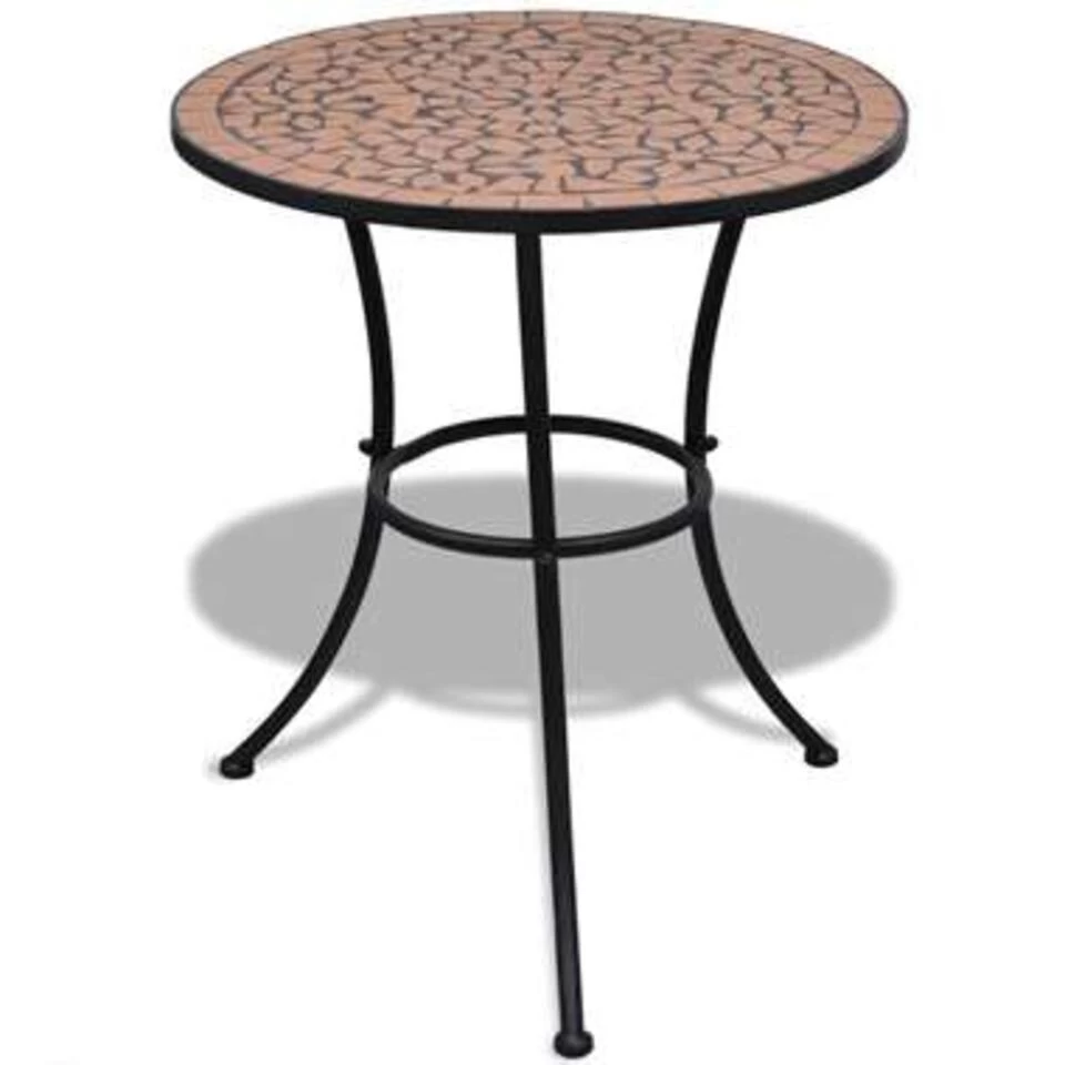 VidaXL Bistrotafel 60 Cm Mozaïek Terracottakleurig