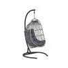 Beliani Hangstoel SESIA - Grijs Polyester, Pe Rotan