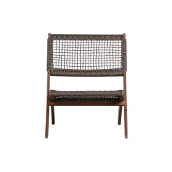 WOOOD Tuinklapstoel Ruit Lois - Hout - Donkerbruin - 73x60x78