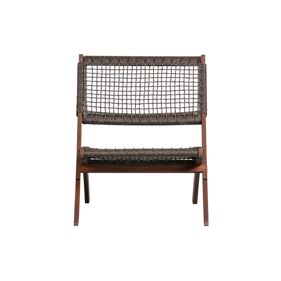 WOOOD Tuinklapstoel Ruit Lois - Hout - Donkerbruin - 73x60x78