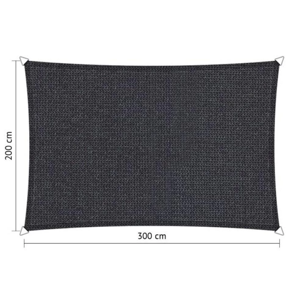 Shadow Comfort Rechthoek 2x3m Carbon Black - Afbeelding 2