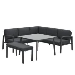 Garden Impressions Tropea Lounge Dining Set 5-delig-donker Grijs