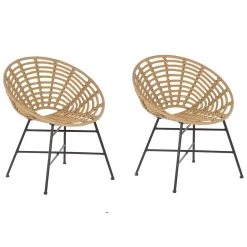 Beliani Tuinstoel ACERRA - Beige Pe Rotan