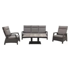 VDG Darwin/Jersey Stoel-bank Loungeset Verstelbaar - Antraciet