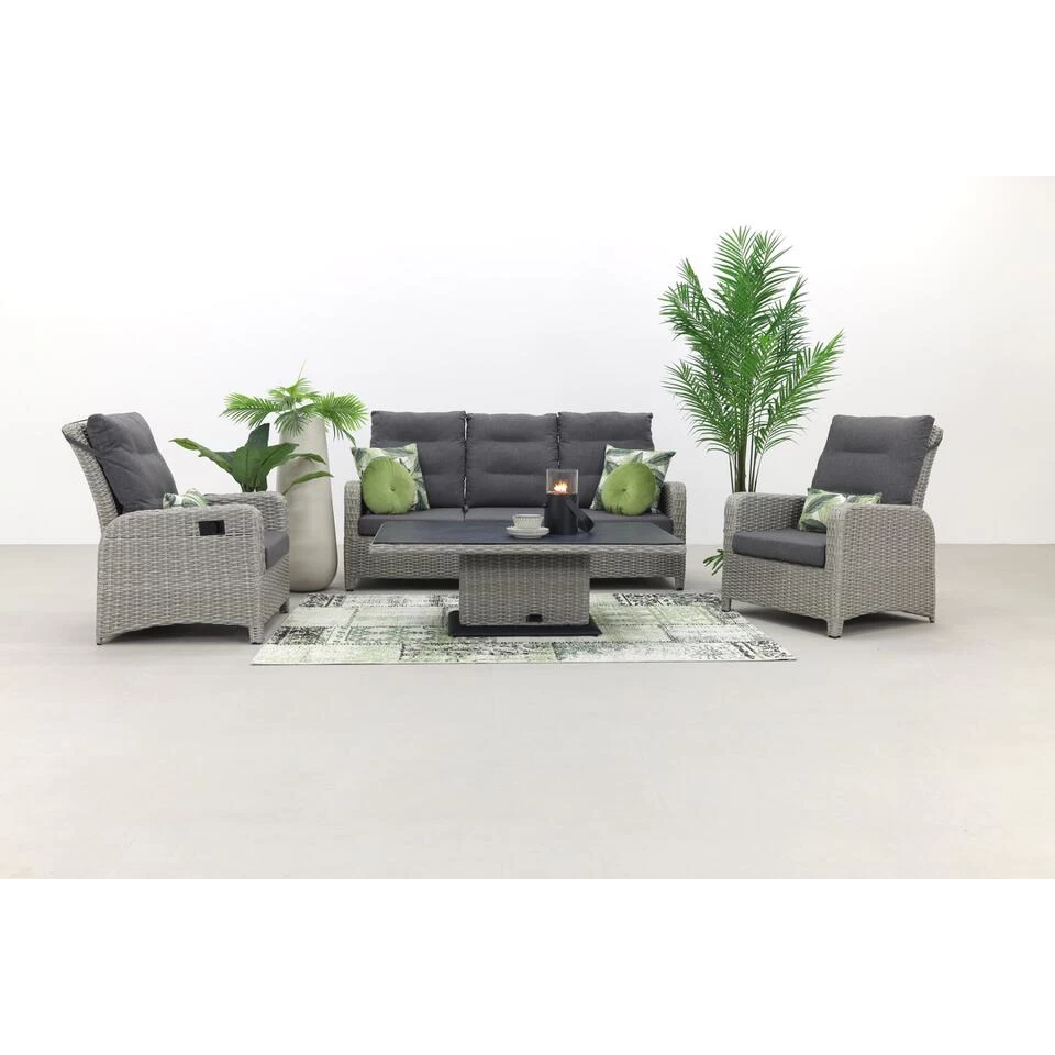 VDG Verstelbare Loungeset Hollywood - White Grey - Afbeelding 2