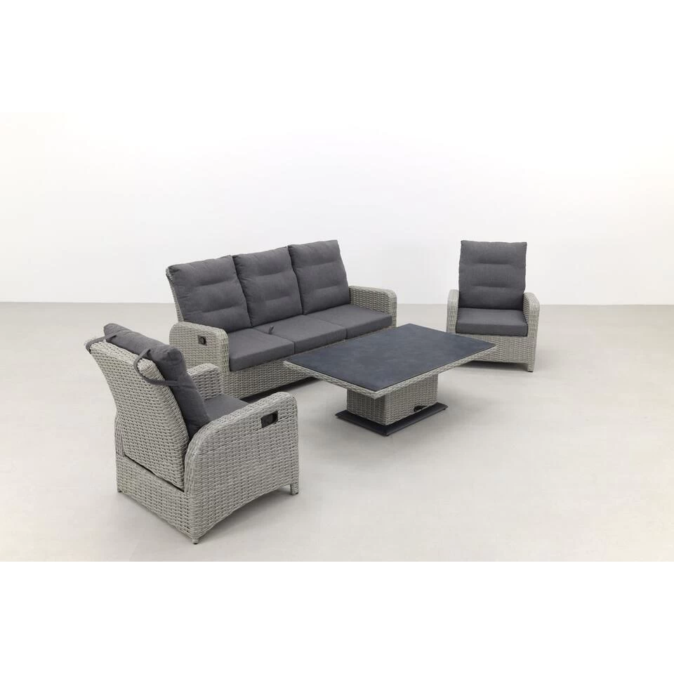 VDG Verstelbare Loungeset Hollywood - White Grey - Afbeelding 3