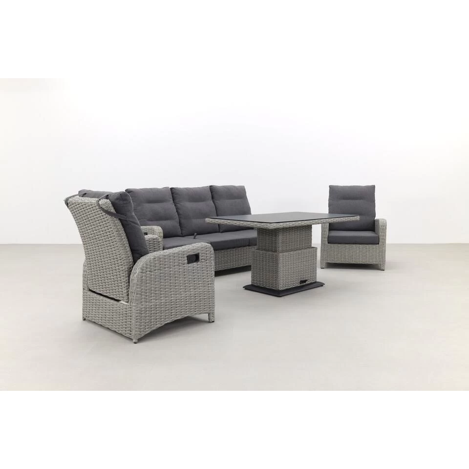 VDG Verstelbare Loungeset Hollywood - White Grey - Afbeelding 4