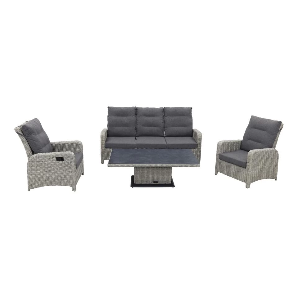 VDG Verstelbare Loungeset Hollywood - White Grey