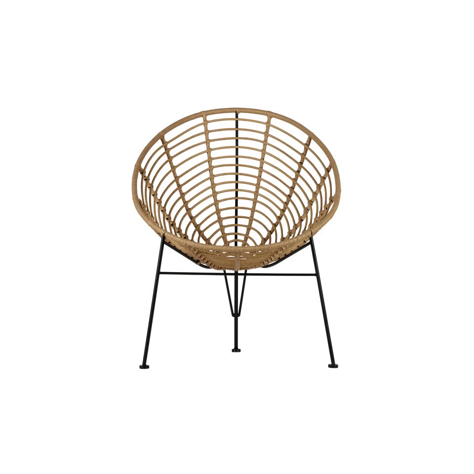 WOOOD Loungestoel Buiten Jane - PE/Metaal - Naturel - 88x72x81 - Afbeelding 4