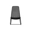 WOOOD Schommelstoel Buiten Tom - Rattan - Zwart - 97x51x95