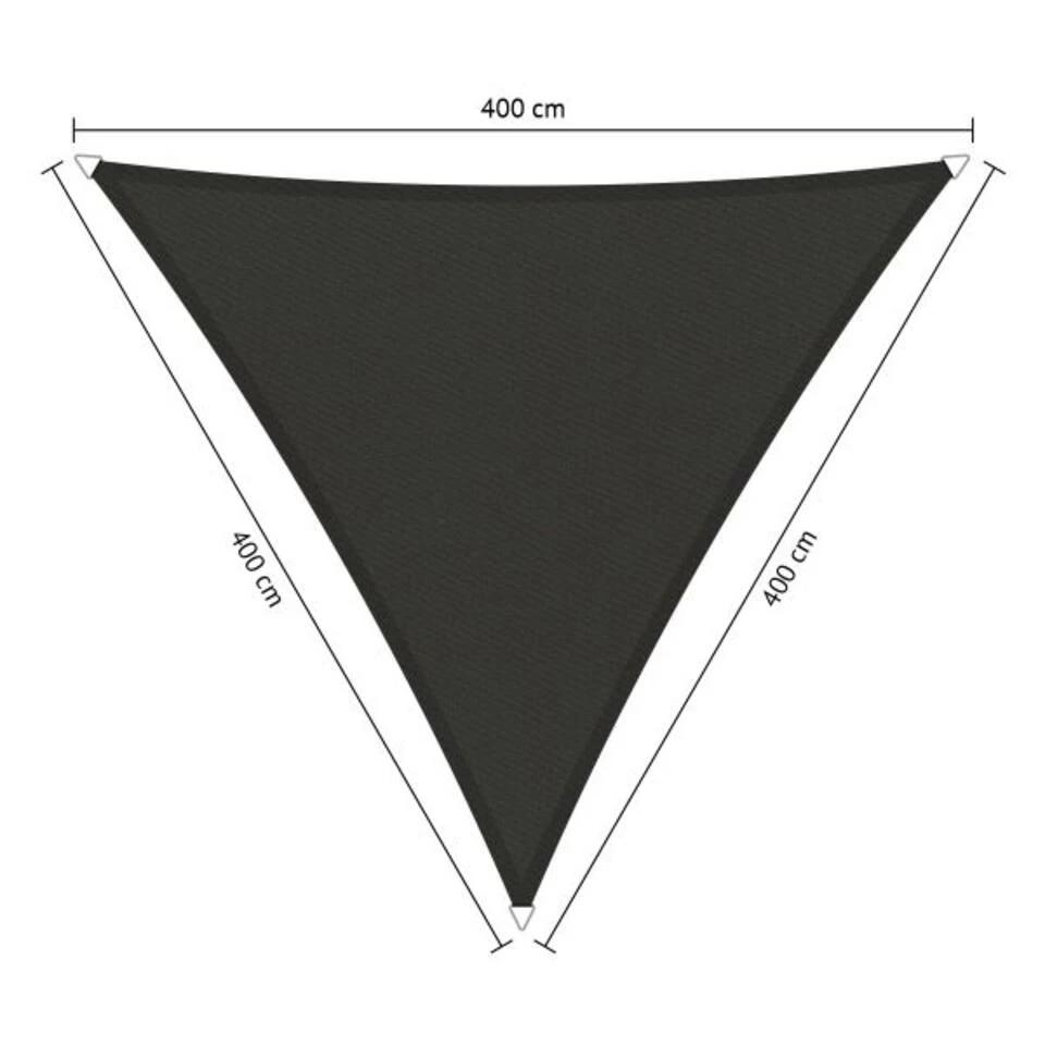 Shadow Comfort Waterafstotend, Driehoek 4x4x4,m Warm Grey Metset