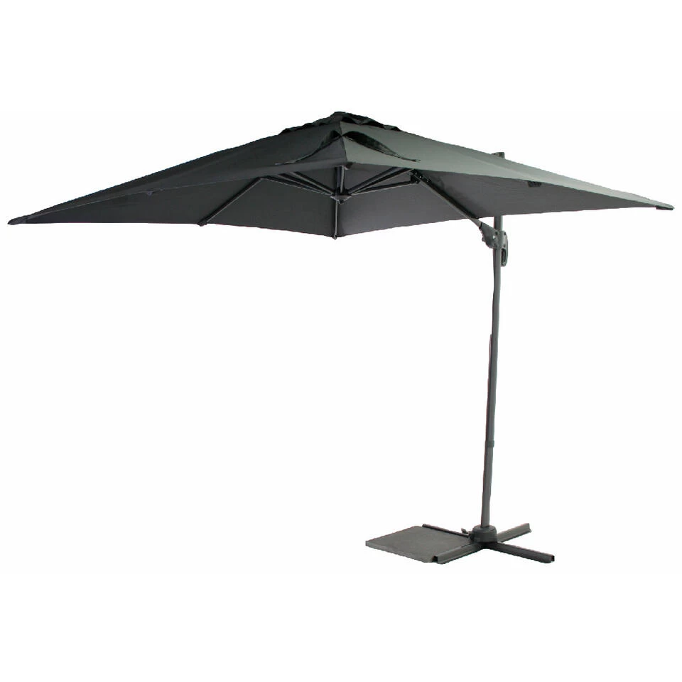 SenS-Line Honolulu Zweefparasol Vierkant - 250x250 Cm - Antraciet