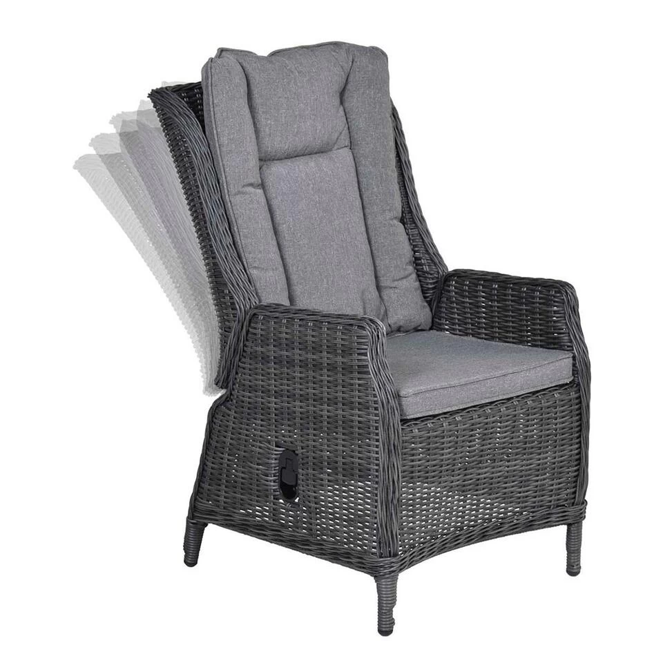 Garden Impressions - Marbella Verstelbare Tuinstoel - Donker Grijs - Afbeelding 2