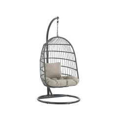 Beliani Hangstoel ALLERA - Zwart Polyester