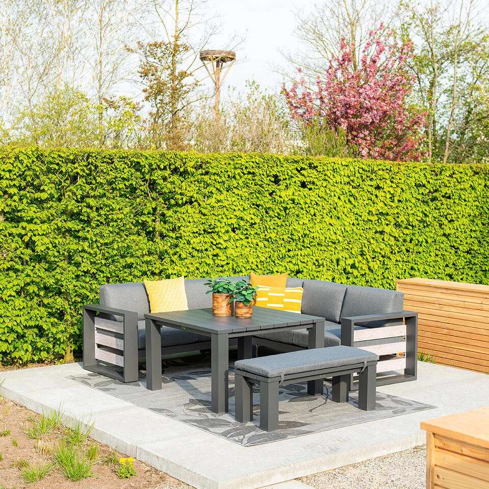 Garden Impressions Nika Sportbank 115,5 X 43 Cm - Donker Grijs - Afbeelding 2