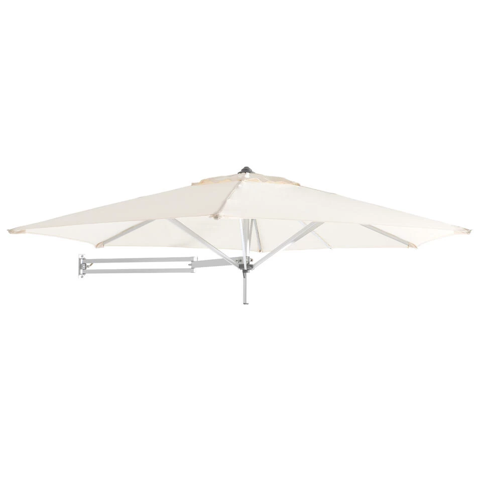 Easysol Muurparasol - Hexagonaal / Rond - 250 Cm Diameter - Ecru / Gebroken Wit - Afbeelding 3