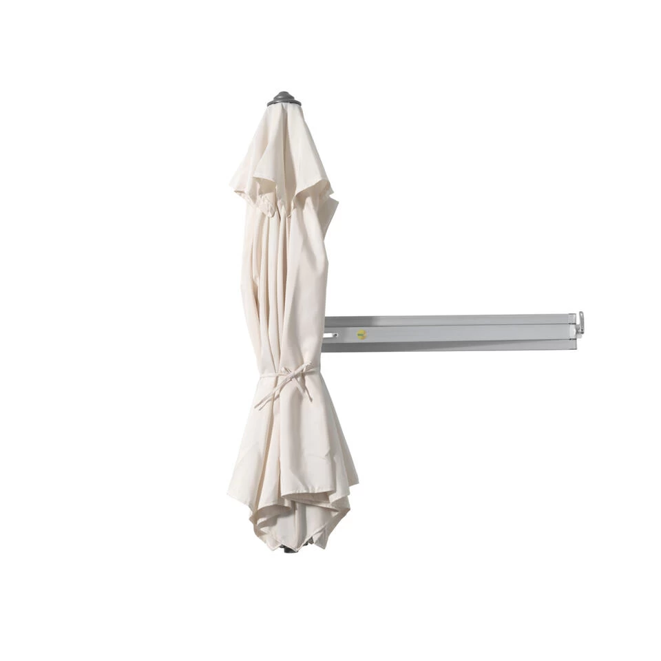 Easysol Muurparasol - Hexagonaal / Rond - 250 Cm Diameter - Ecru / Gebroken Wit - Afbeelding 4