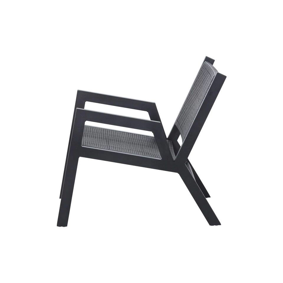 WOOOD Pem Fauteuil Outdoor - Aluminium - Zwart - Set Van 2 - Afbeelding 3