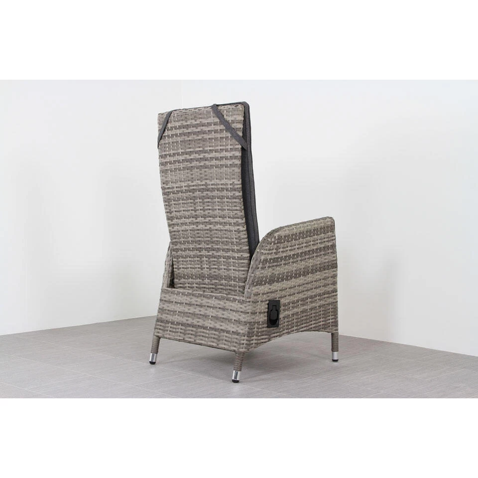 VDG Manhattan Wicker Verstelbare Tuinstoel - Dubbel Light Grey - Afbeelding 4