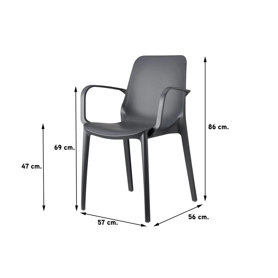Scab Ginevra Armstoel - Antraciet - Afbeelding 2
