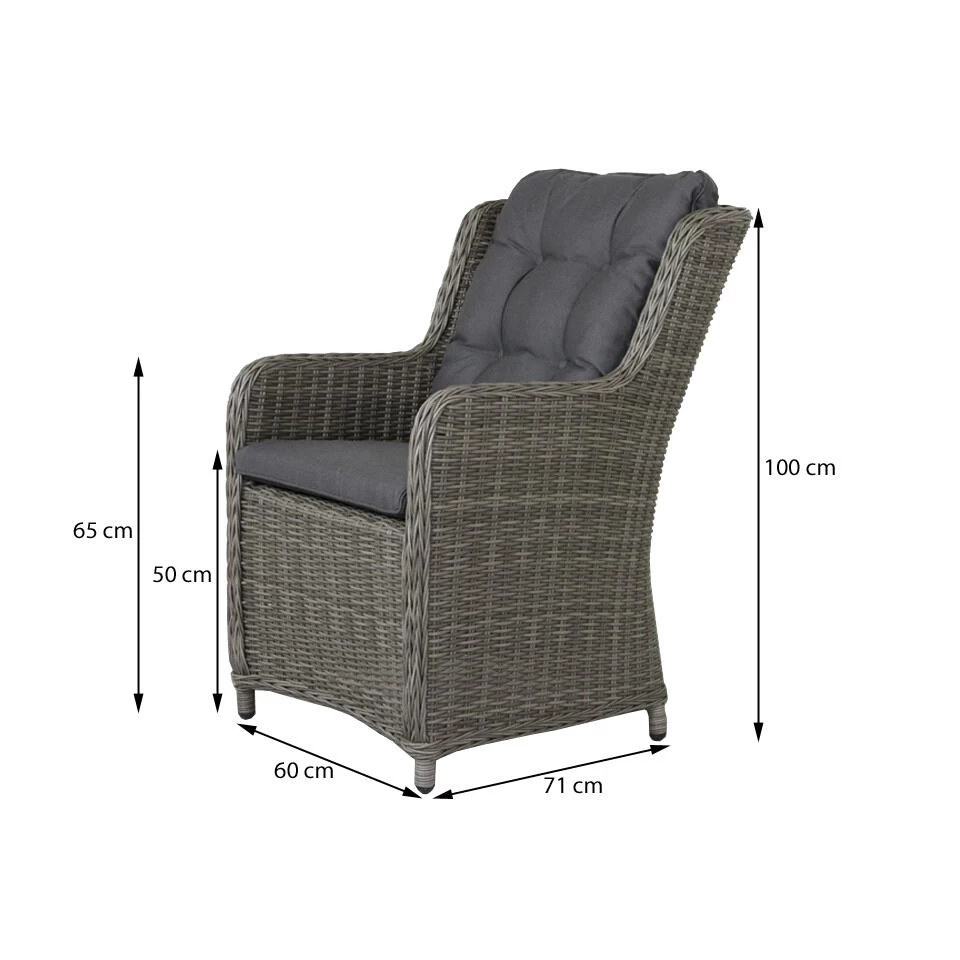 Suns Richmond Dining Tuinstoel - Ash Grey - Afbeelding 2