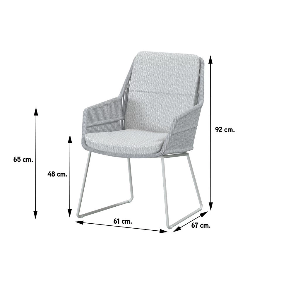 4 Seasons Valencia Dining Tuinstoel - Frozen (1 St.) - Afbeelding 2