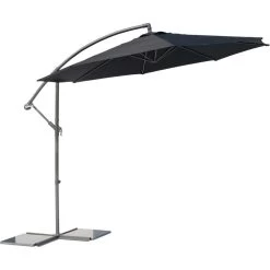 SenS-Line - Menorca Parasol Black Ø300 Cm - Zwart