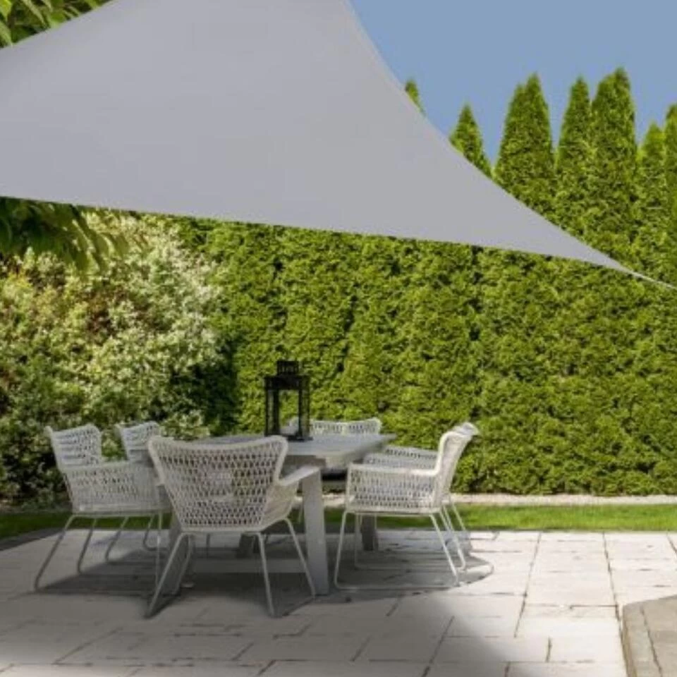 Orange85 Schaduwdoek Driehoek Grijs 3x3x3 Meter Polyester - Afbeelding 2