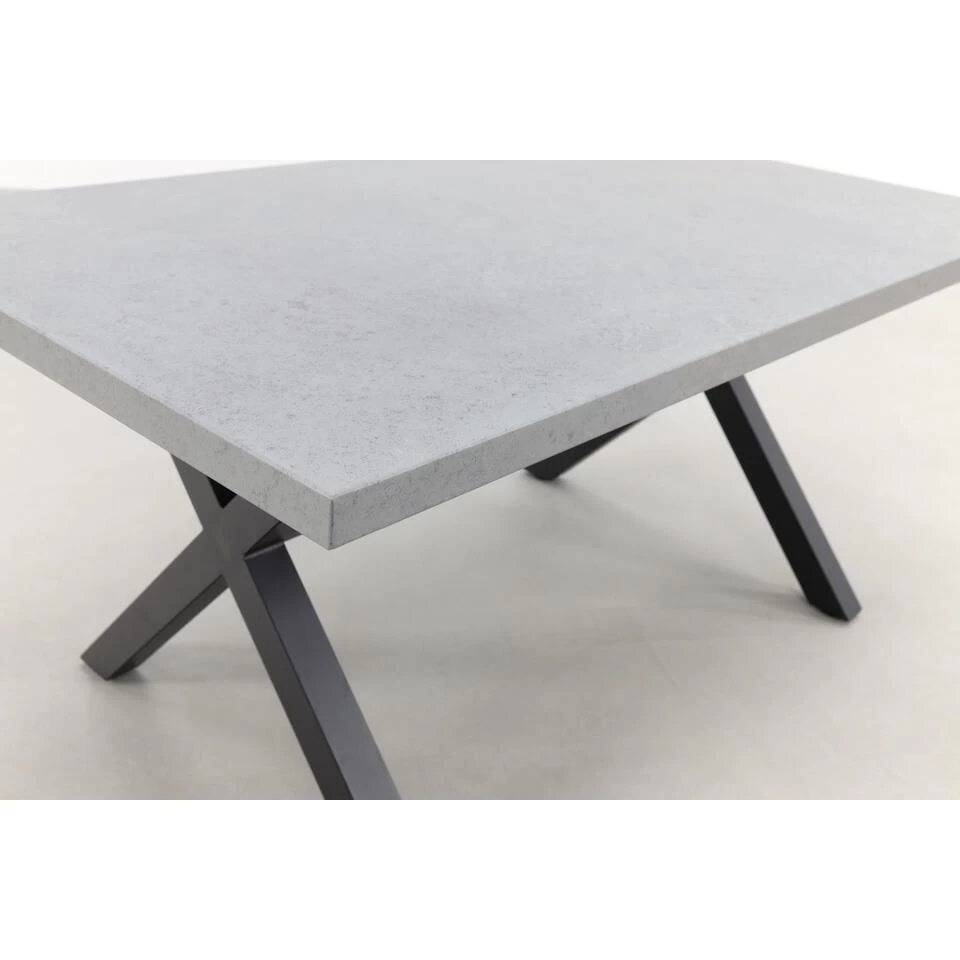 Verona Betonlook Tuintafel 160 X 90 Cm. - Black - Afbeelding 4