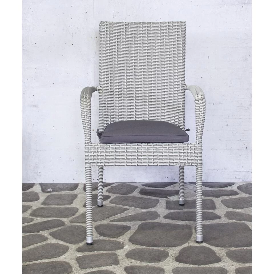 SenS-Line - Rhodos Stapelstoel Grey + Cushion - Grijs - Afbeelding 2