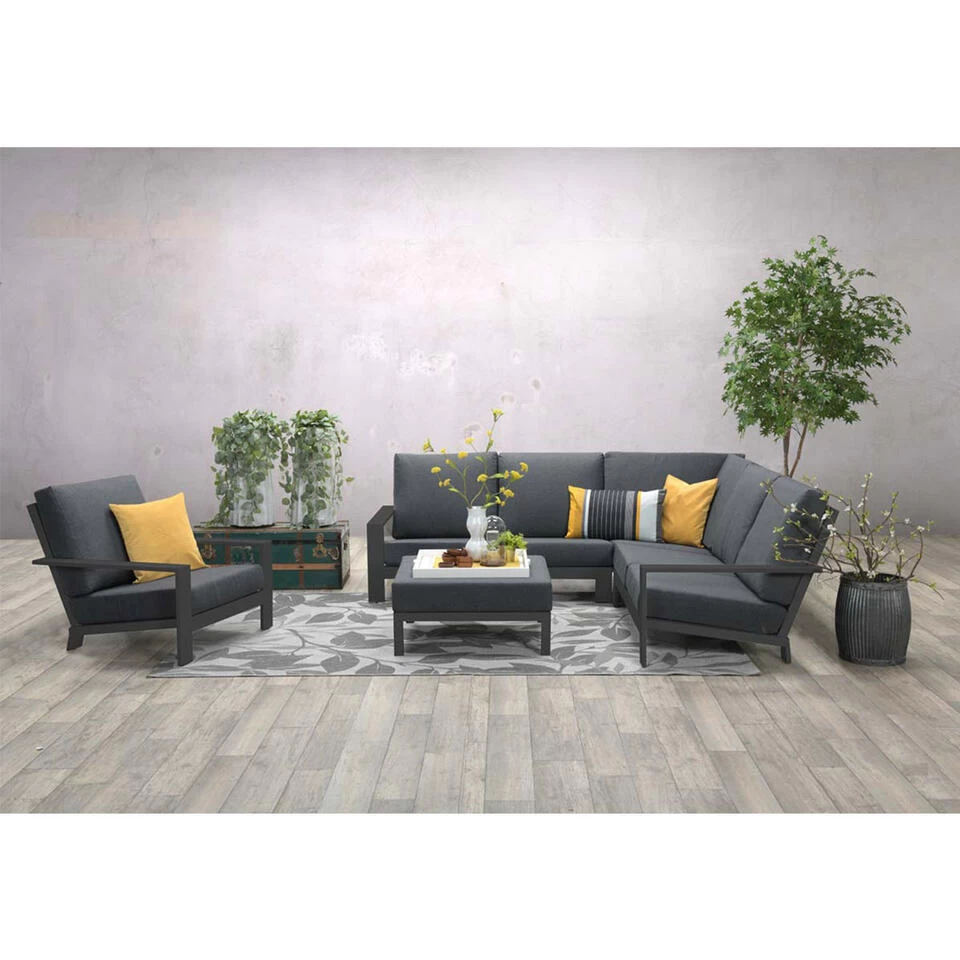 Garden Impressions Coba Loungeset 4-delig - Donker Grijs - Afbeelding 2
