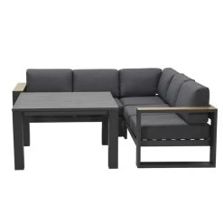 Garden Impressions Plaza Lounge Dining Set Donker Grijs-teaklook