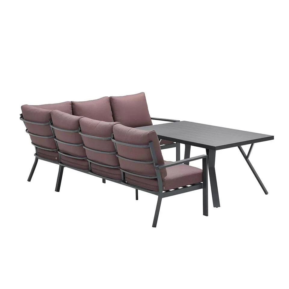 GI Sergio Lounge Dining Set 3-delig - Rechts - Black/Copper - Afbeelding 4