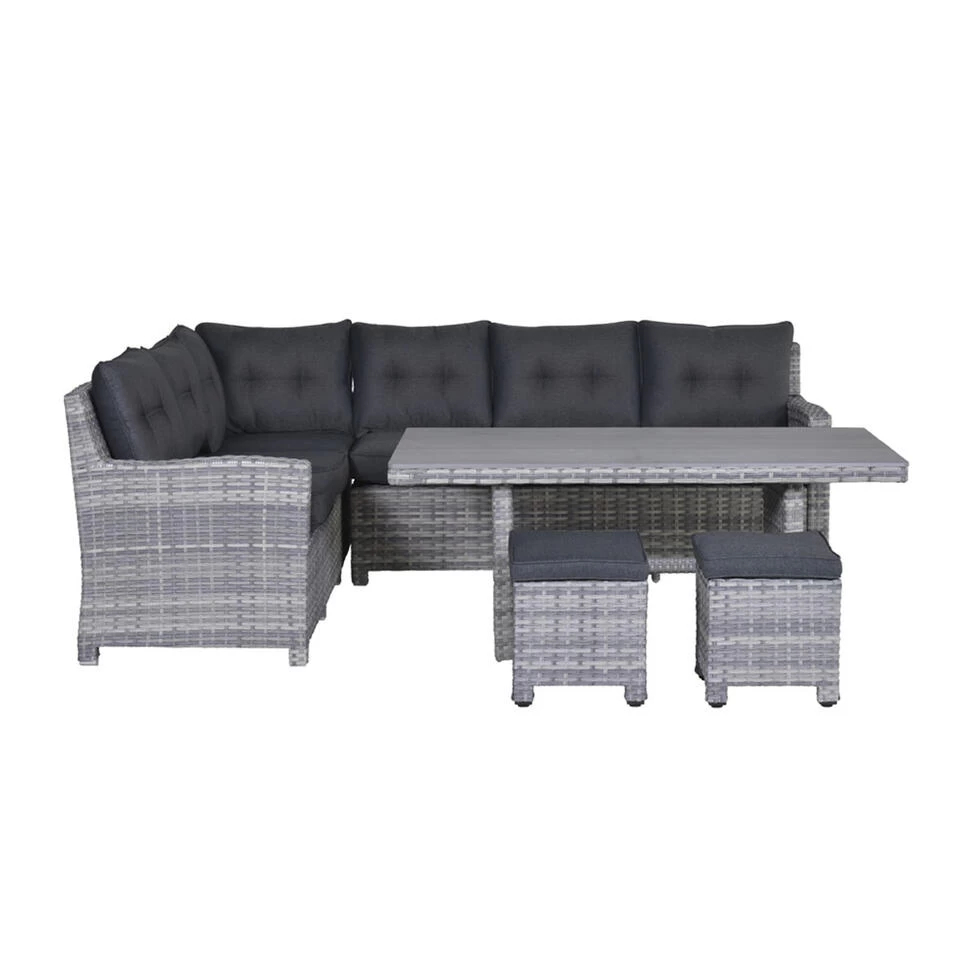 Garden Impressions Alaska Lounge Dining Set 6-delig Links - Grijs - Afbeelding 4