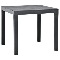 VidaXL Tuintafel 78x78x72 Cm Kunststof Antraciet