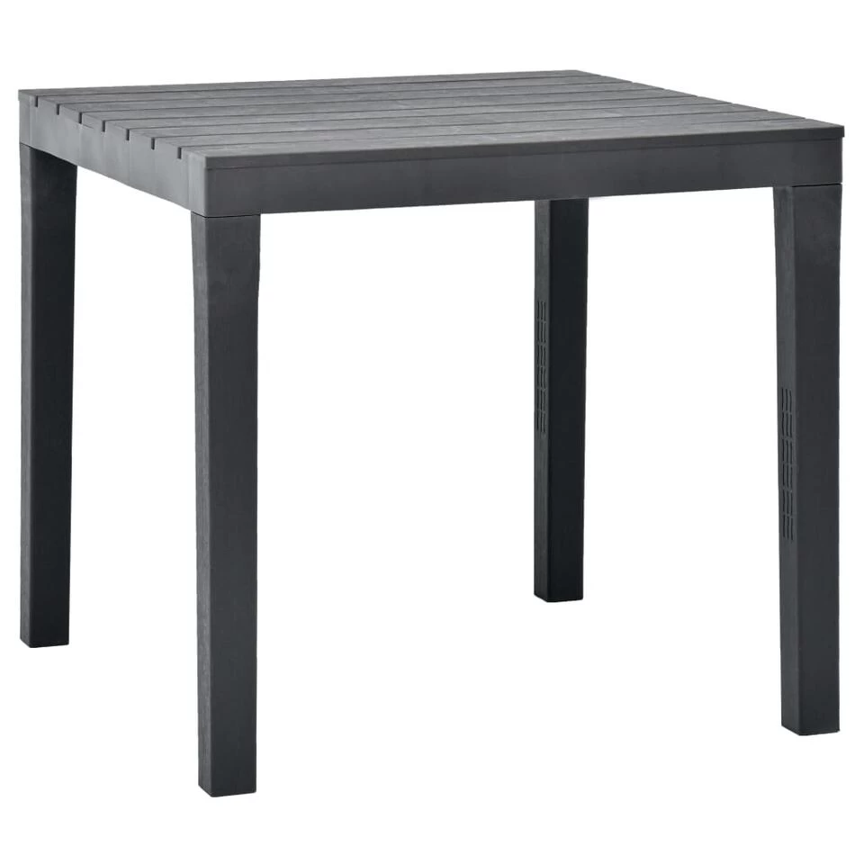 VidaXL Tuintafel 78x78x72 Cm Kunststof Antraciet