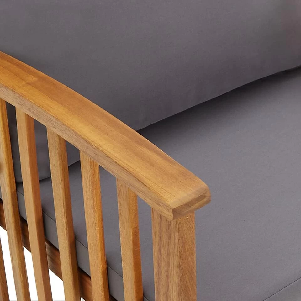 VidaXL Tuinstoelen 2 St Met Kussens Massief Acaciahout - Afbeelding 4