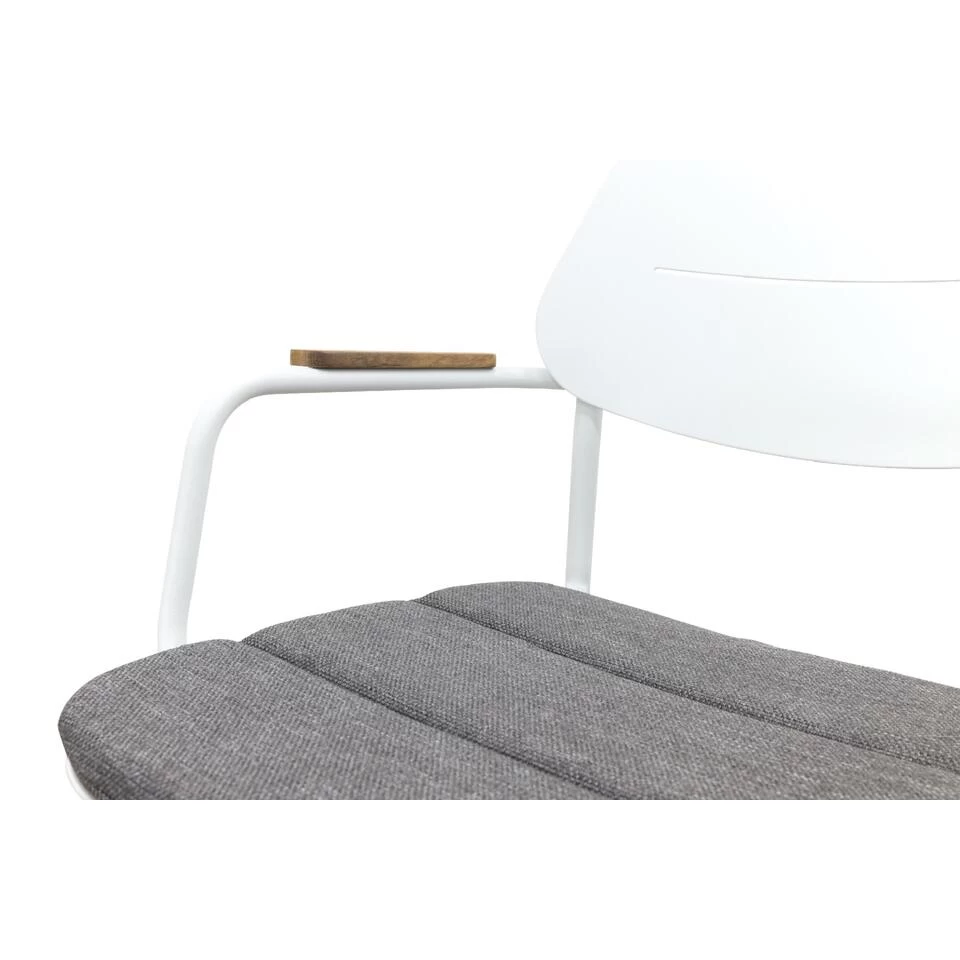 GreenChair Courage Dining Chair - Teak Armleuning - White - Afbeelding 4